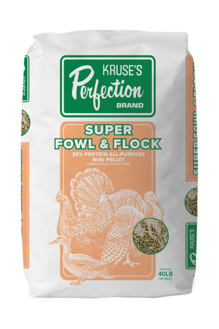 OH Kruse - Super Flock All Purpose Mini Pellet 20% - 40 lb.