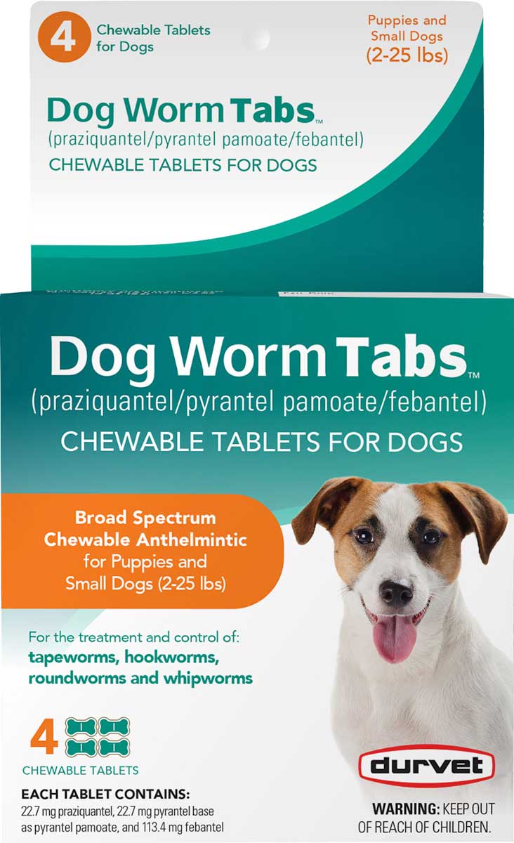 Durvet Dog Worm Tabs Chewable Tablets Puppies and Small Dogs (225 Steve Regan Company