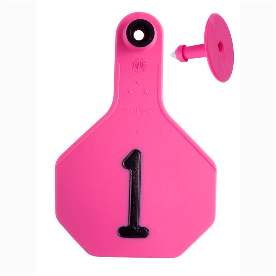 Y-Tex - Tag & Button 3 Star (1-25) Pink – Steve Regan Company