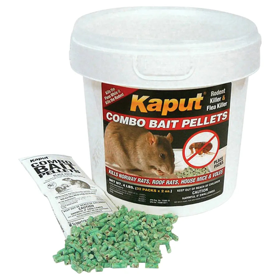 Kaput - Rat, Mouse, Vole Bait - 32 Packet Pail – Steve Regan Company