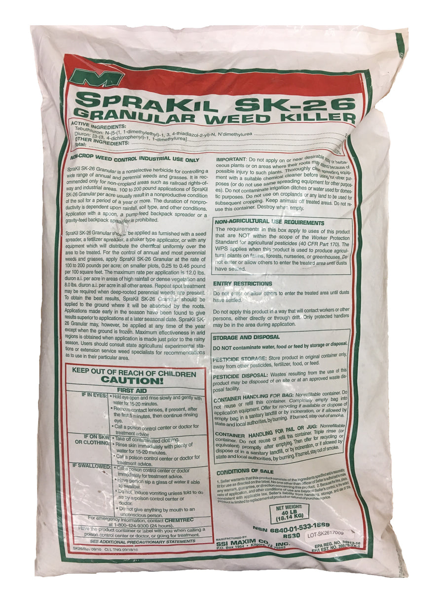 SSI Maxim - SpraKil SK 26 - 40 lb – Steve Regan Company