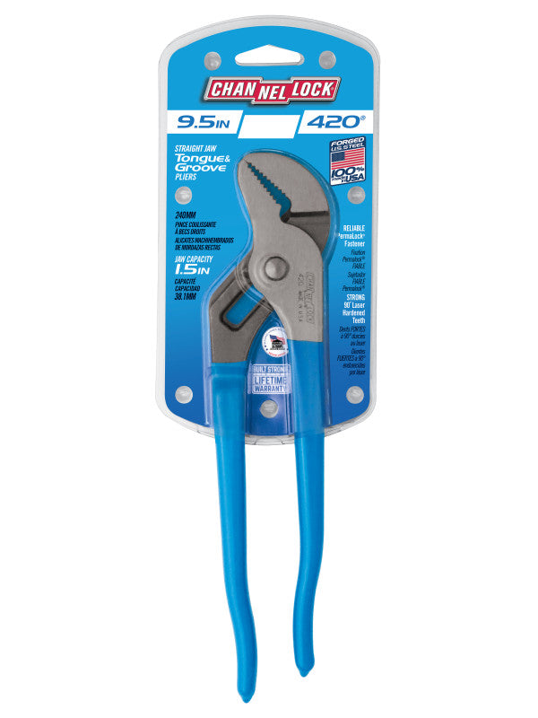 Channel Lock - Tongue and Groove Strt Jaw - 9.5 Channel Lock - Tongue and Groove Strt Jaw - 9.5