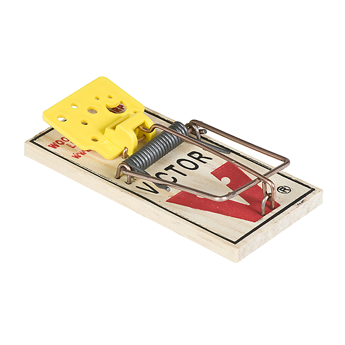 Tin Cat Mouse Trap Solid Top