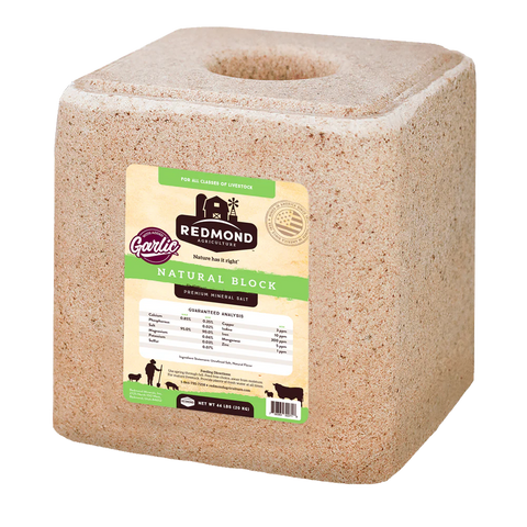 Redmond - Premium Trace Mineral W/GARLIC- Block - 44 lb.