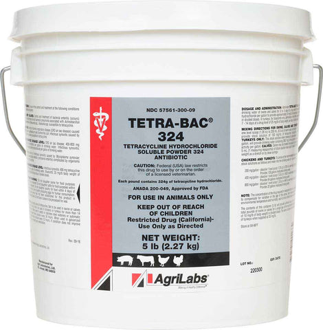 Durvet - Tetra-Bac - Oxytetracycline HCL Soluble Powder - 5 lb - (Rx)