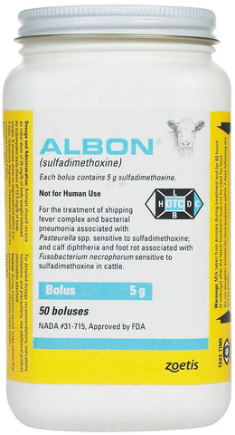 Zoetis - Albon (Sulfadimethoxine) Bolus 5gm - 50ct (Rx)