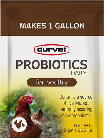 Durvet - Probiotics Daily Packet - 3 gram (Makes 1 gallon) - 40pkt/box