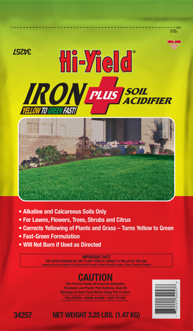 Hi-Yield - Iron Plus - Soil Acidifier - 16% Iron -  11-0-0  - 3.25 lb.