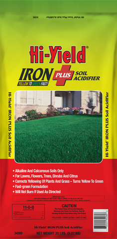 Hi-Yield - Iron Plus - Soil Acidifier - 16% Iron - 11-0-0 - 20 lb.