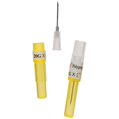 Needle - Disposable - Poly Hub - 20 Gauge x 3/4"