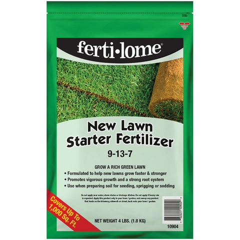Fertilome - New Lawn Starter - 9-13-7 - 4 lb. - Covers 1,000 sq ft.