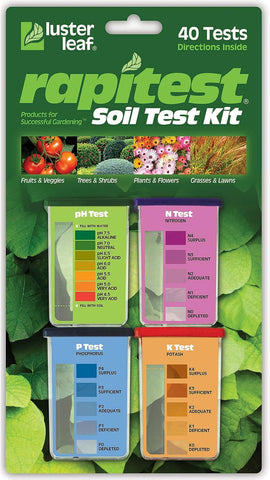 Luster Leaf - Rapitest Soil Test Kit - #1601 - (40 Tests ) NPK+pH