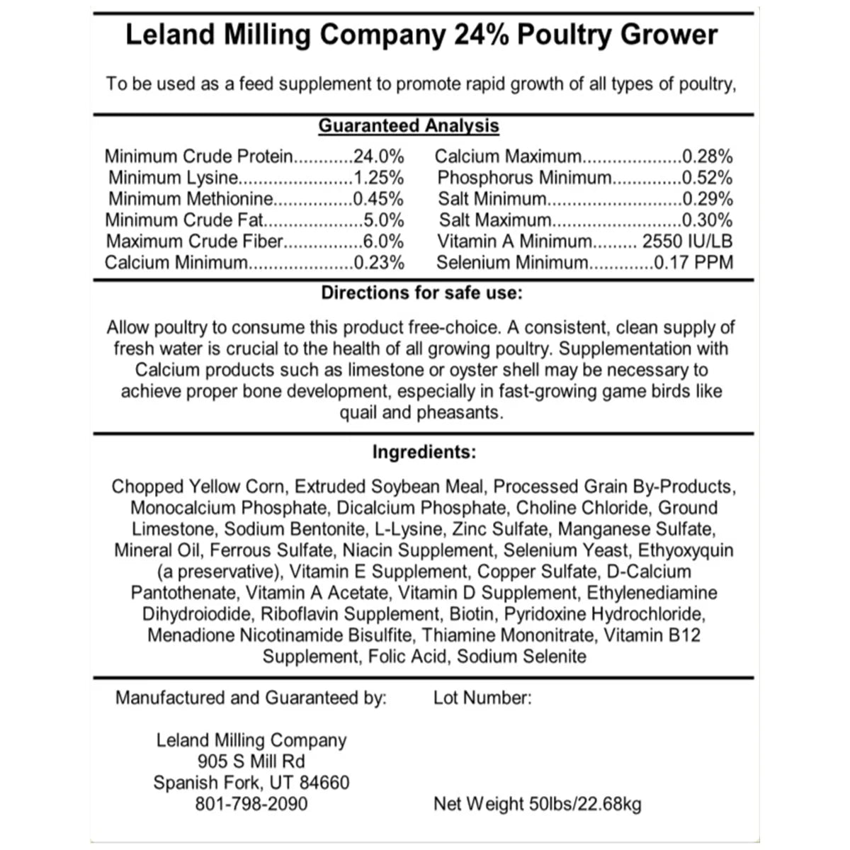 Rodeo Brand by Leland Mills - 24% Poultry Grower - Mash - 50 lb ...