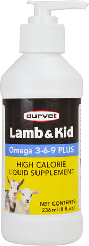 Durvet - Lamb & Kid - Omega 3-6-9 plus Liquid Supplement - 8 oz.