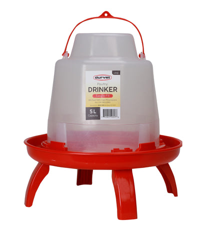 Durvet - Poultry Drinker 5 L w/ Fill Cap and Legs