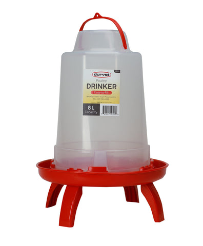 Durvet - Poultry Drinker 8 L with Fill Cap and Legs