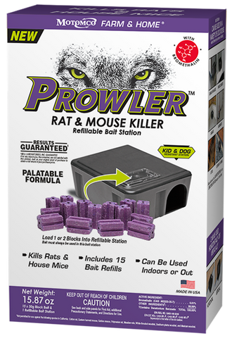 Prowler - Mouse & Rat Refillables plus Bait Station - 1oz blocks 15ct
