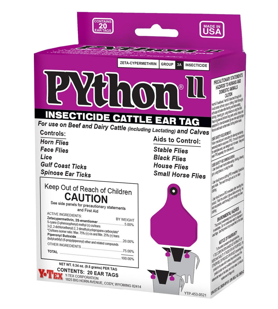 python herbicide label Y-Tex - Python II Purple Insect Tag