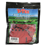 Y-Tex - Tag & Button 3 Star (1-25) Red