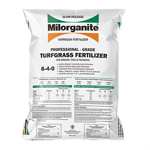 Milorganite - Professional Grade Turf Grass Fertilizer 6-4-0 2.5% Fe- 50 lb (90 SGN)