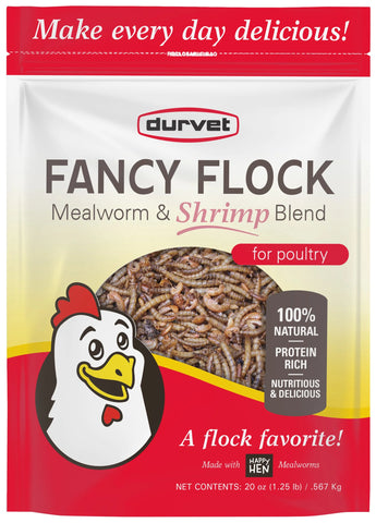 Durvet - Fancy Flock Mealworm & Shrimp Blend - 20 oz.