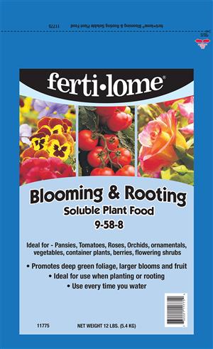 flower food for potted plants Ferti-Lome Blooming & Rooting Soluble Plant Food 9-58-8 12 lb
