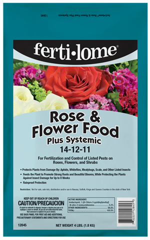 Fertilome - Rose and Flower Food with Systemic Insecticide - 14-12-11 - 4 lb.