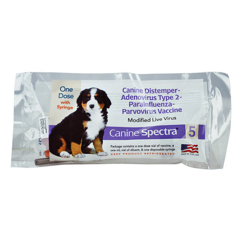 Durvet - Canine Spectra 5 w/syringe - 1 dose - Steve Regan Company