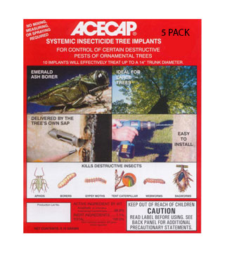 Acecap - Systemic Insecticide Tree Implants 3/8" - 5/pack