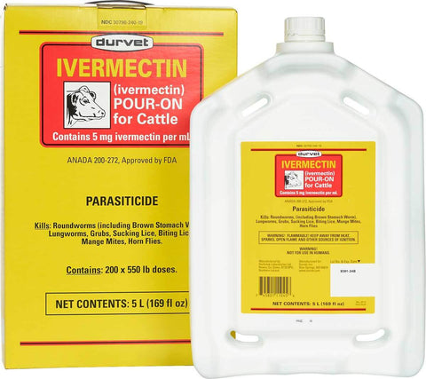 Ivermectin - Pour On - 5 ltr (haz in qty of 2 or more) - Steve Regan Company