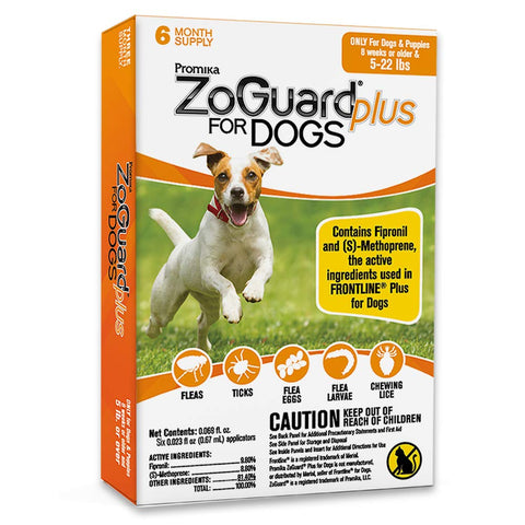 Zoguard Plus - IGR For Dogs Up to 22 Lbs - 3 dose