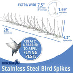 BIRD-X - EWS Stainless Steel Bird  Spike - 2' x 8" Wide