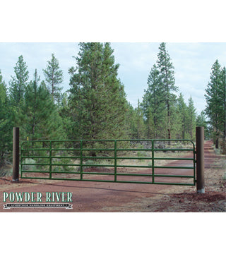 Powder River - Gate - Classic HD - 14' - Chain Latch - Green ####ZZ