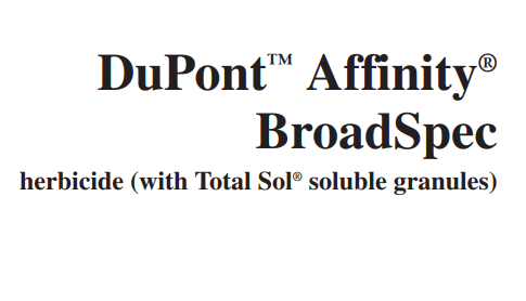 affinity broadspec herbicide label Dupont