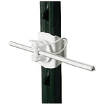 Gallagher - Insulator - T-Post Wide Jaw Pinlock- White - 20/pk