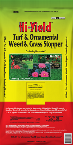 Hi-Yield - Turf and Orn. Weed and Grass Stopper - w/ Dimension - 35 lb. ####ZZ