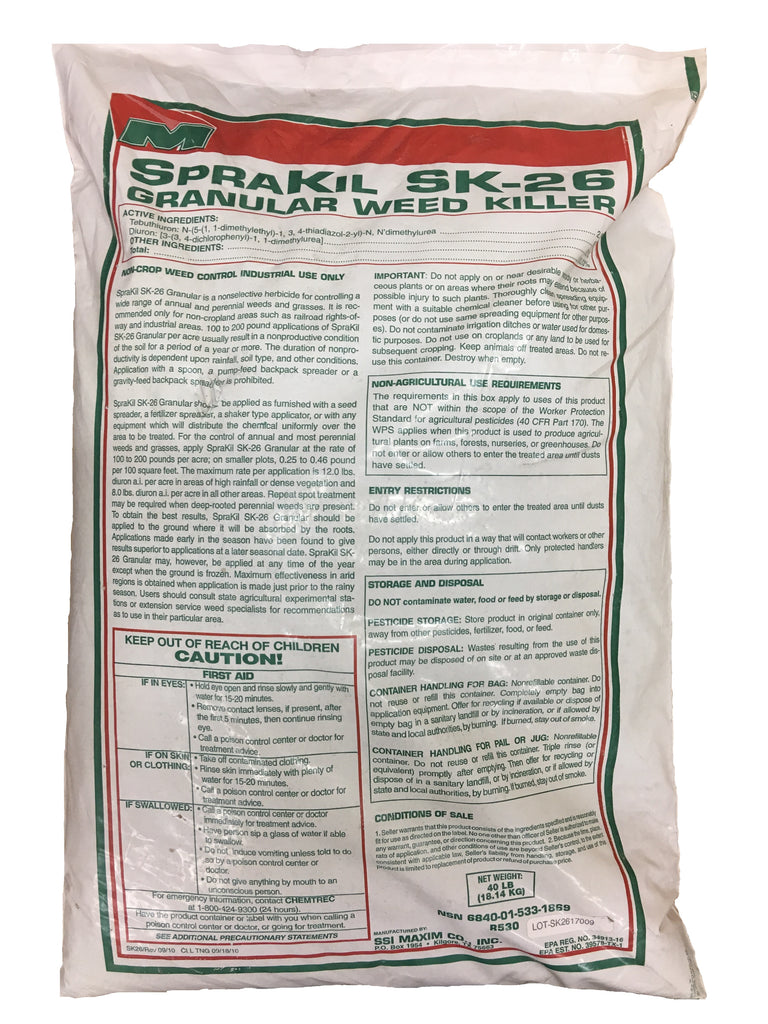 viper granular herbicide SSI Maxim - SpraKil SK 26