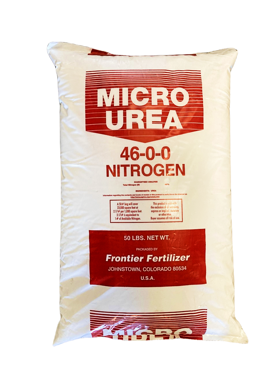 Frontier Fertilizer - Crystal Urea (Micro Urea) 46-0-0 - 50 lb