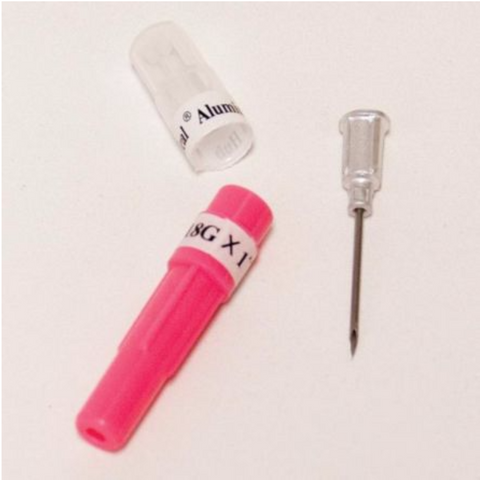 Ideal - Aluminum Hub Disposable Needle - 18 Gauge x 1-1/2"