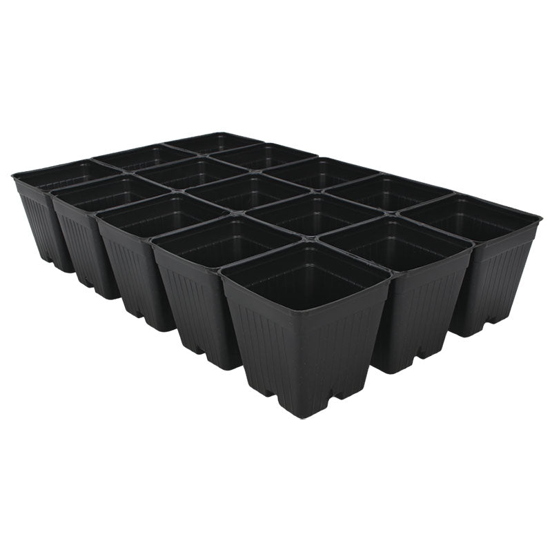 15 square plastic planter HC Companies - INP15400 - 4" Square 15 Count Presto Pot Sheet