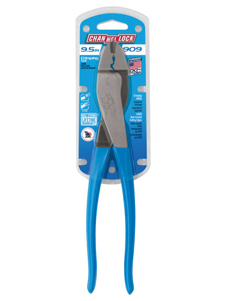 Channellock 909 Crimping Tool With Cutter – 9.5-Inch Pliers For Insulated & Non-Insulated Terminals